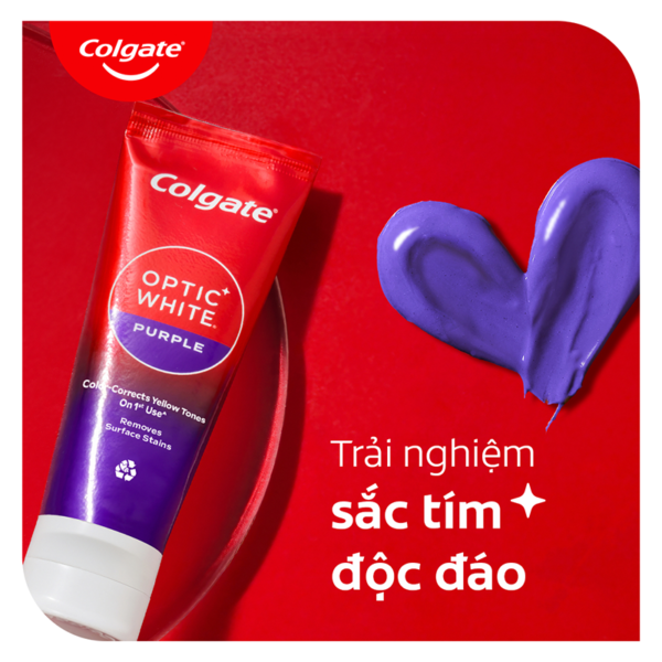 COLGATE Kem đrăng Optic white Purple100g