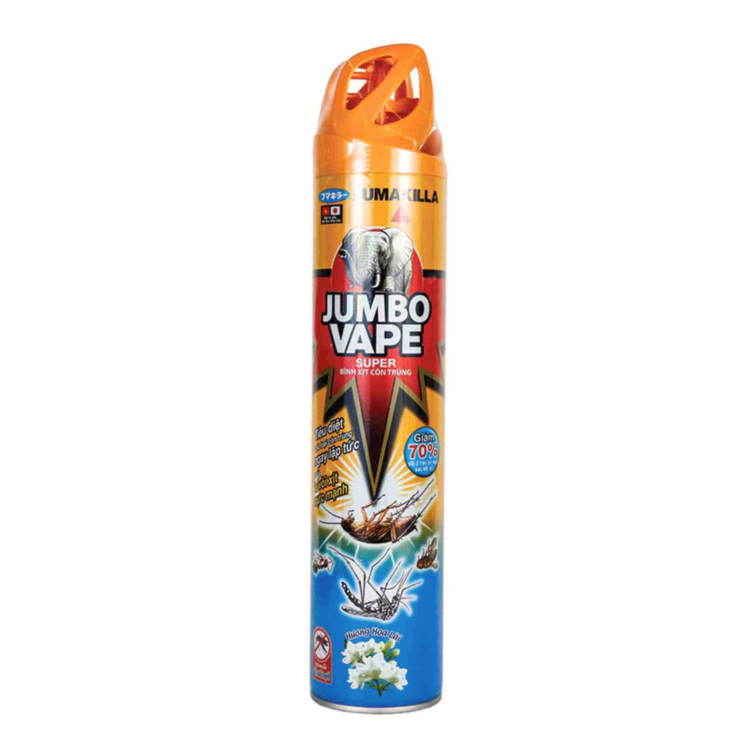 Xịt côn trùng Jumpo Vape hương lài chai 600ml