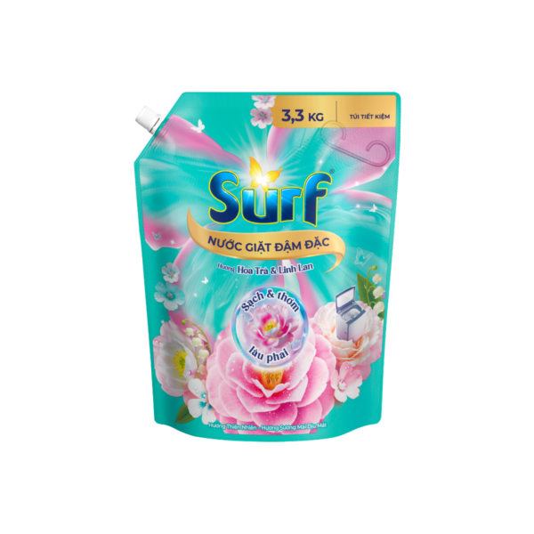 Nước giặt Surf sương mai dịu mát túi 3,3kg