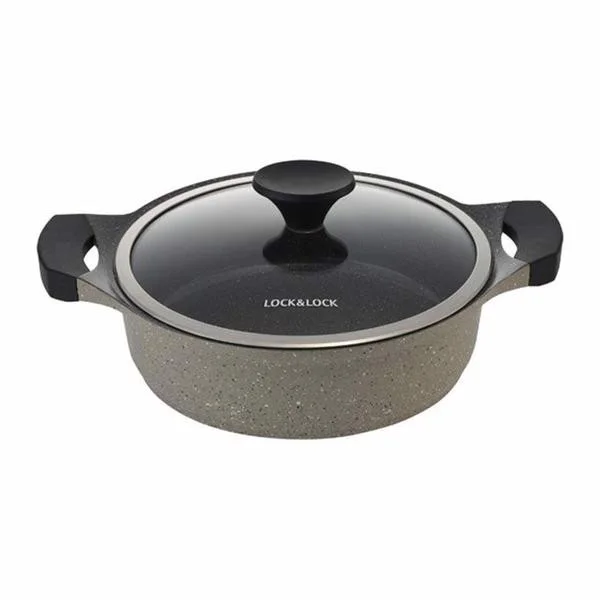 Nồi Lock&Lock Stone 2 tay cầm LCA6242D 24cm (Dùng bếp từ)