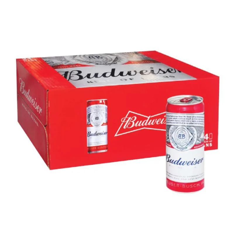Thùng 24 lon Budweiser lon Sleek 330ml
