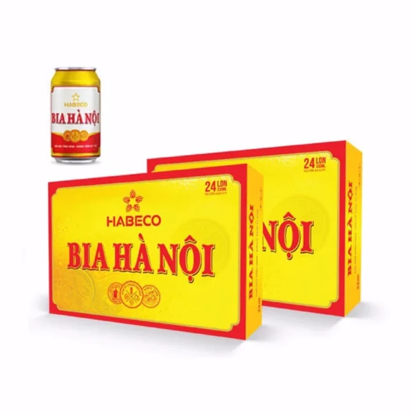 Thùng 24 lon bia Hà Nội Habeco 330ml