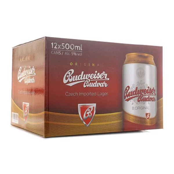 Bia Budweiser Budvar thùng 24 lon x 500ml