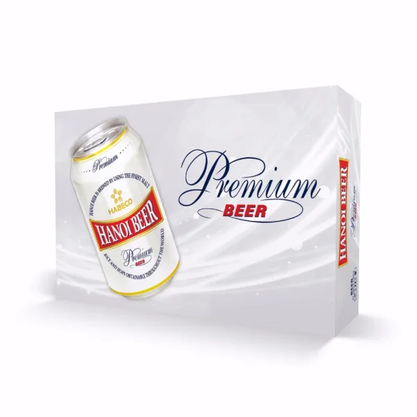 Thùng 24 lon bia Hà Nội  Premium lon Sleek 300ml