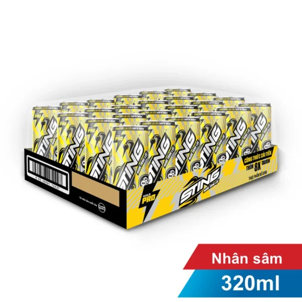 Thùng 24 lon nước tăng lực STING 330ml/320ml