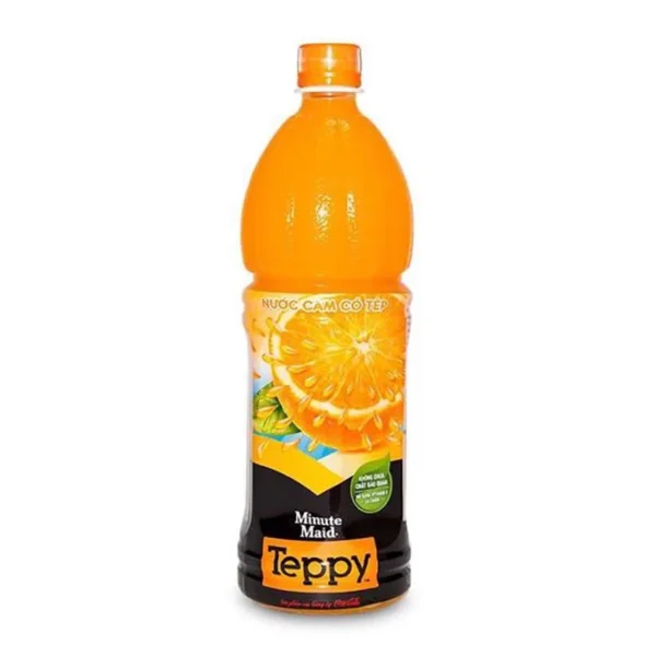 Nước cam có tép Teppy Minute Maid chai  1 lít