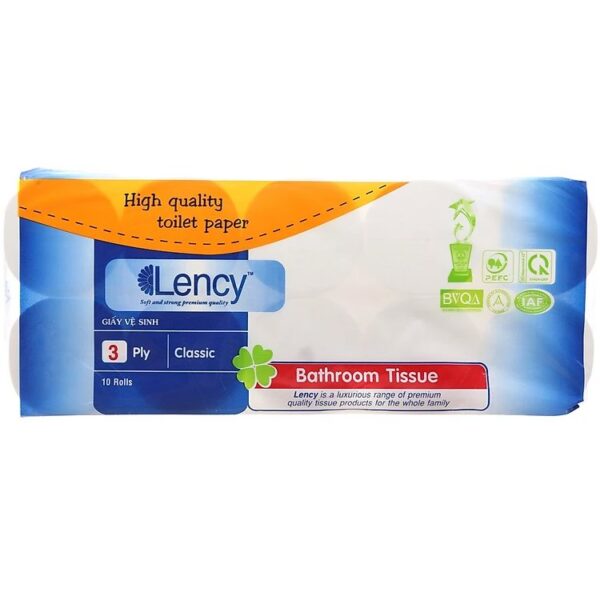 Giấy vệ sinh không lõi cao cấp Lency (10 Cuộn)
