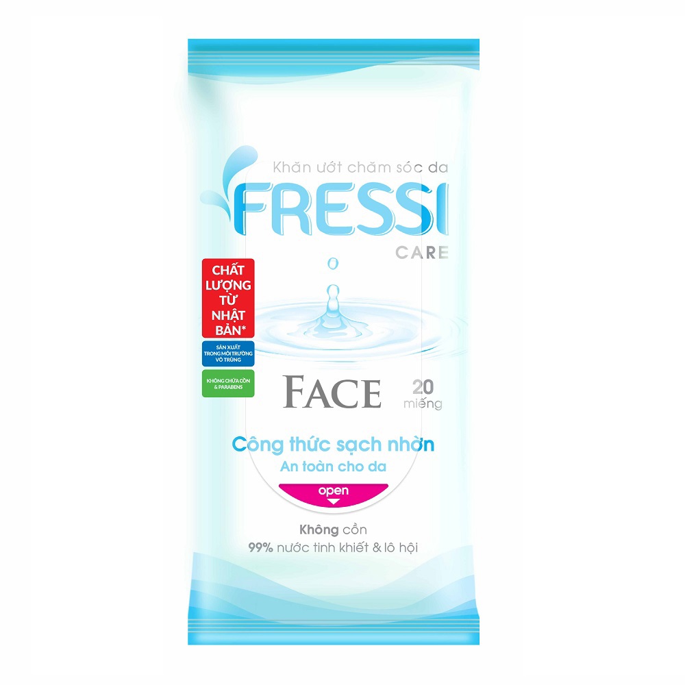 Khăn ướt lau mặt FRESSICARE 20 tờ