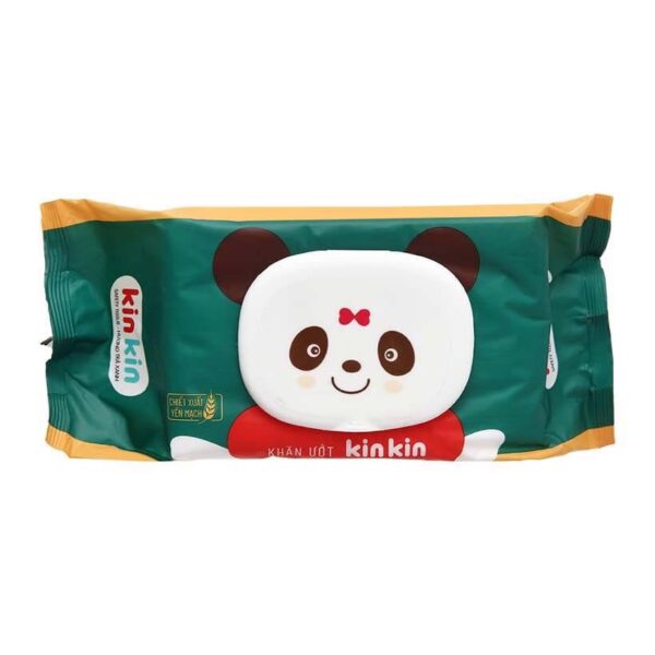 Khăn ướt Kinkin mùi trà xanh có nắp 100 tờ