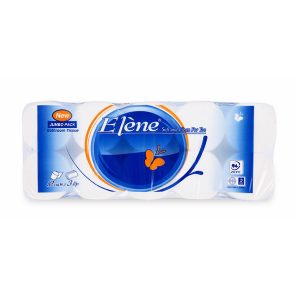 Giấy vệ sinh Elene  xanh ngọc 10c 3 lớp lõi